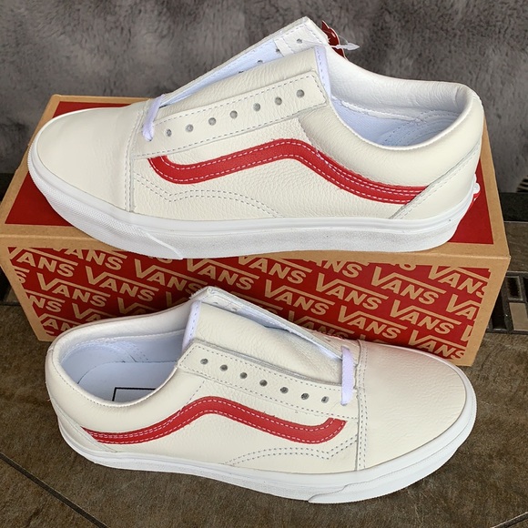VANS OLD SKOOL LEATHER POP Trwht/Chili Pepper WMNS - Picture 5 of 14